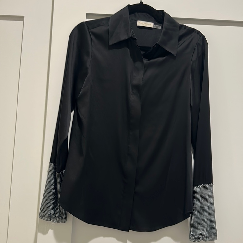 Ramy Brooke black silk blouse